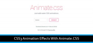 CSS3 Animation Effects With Animate.CSS