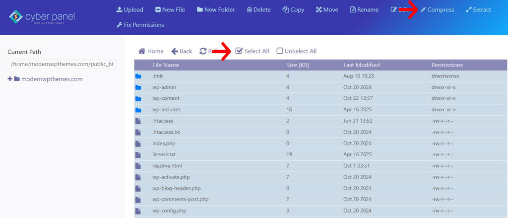 How to Back Up a WordPress Website Using cPanel