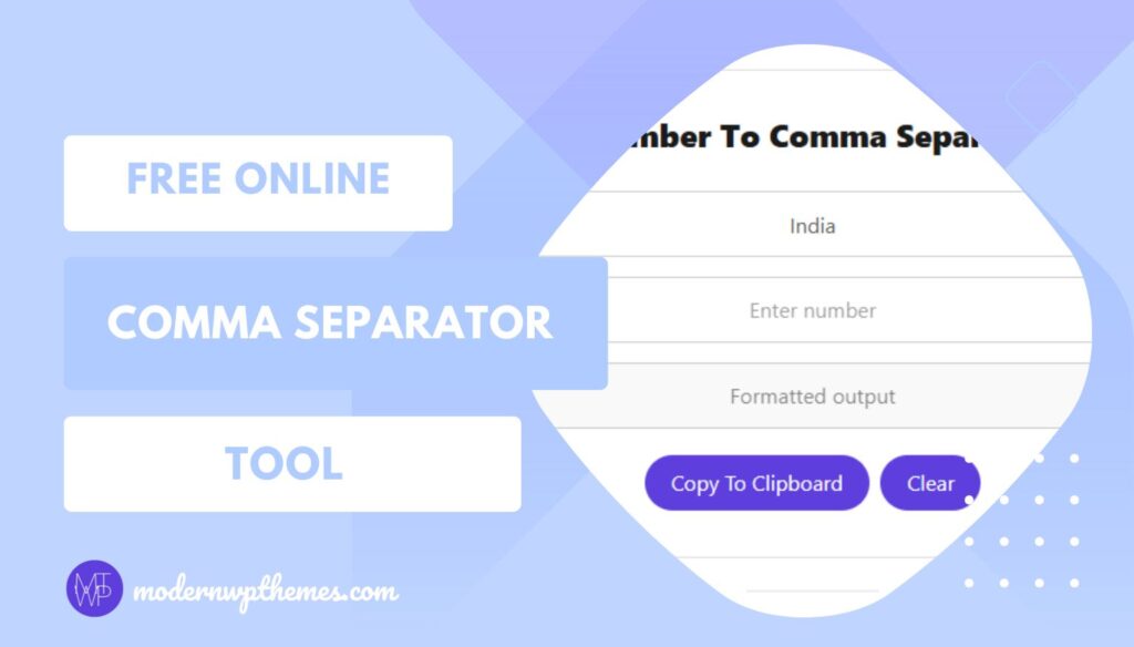 Free Online Comma Separator Tool